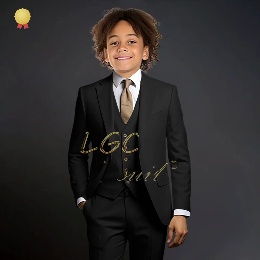 3-piece collar suit and tailcoat for boys ages 3-16 wedding party birthday formal set