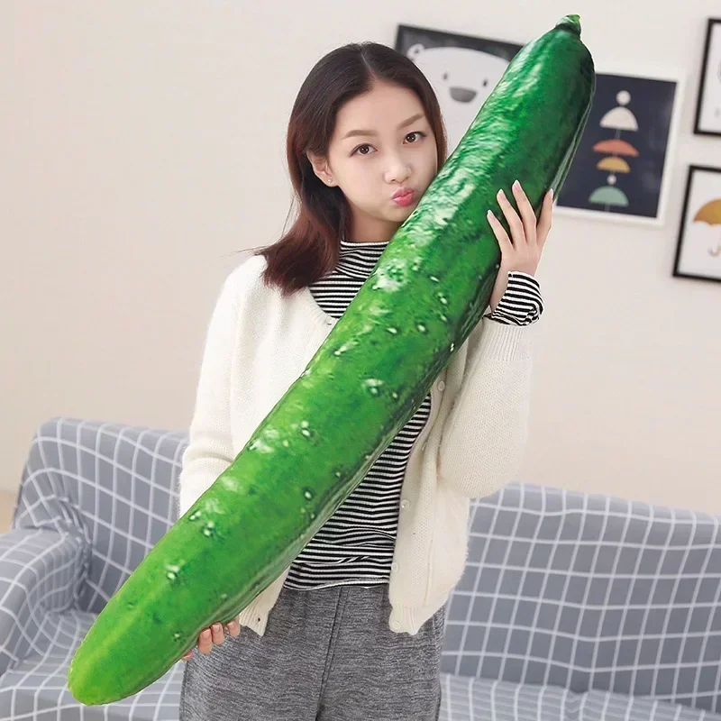50-110cm 시뮬레이션 오이 창의적인 식물 베개 쿠션 플러시 과일 야채 음식 안티 스트레스 소프트 소녀 어린이 장난감 선물