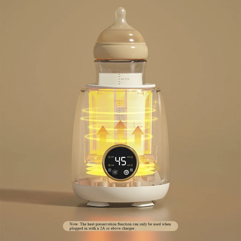 New Design Waterless Baby Bottle Shaker Warmer Portable Automatic Bottle Baby Milk Mixer Machine For Breast Milk Fit All Bottles