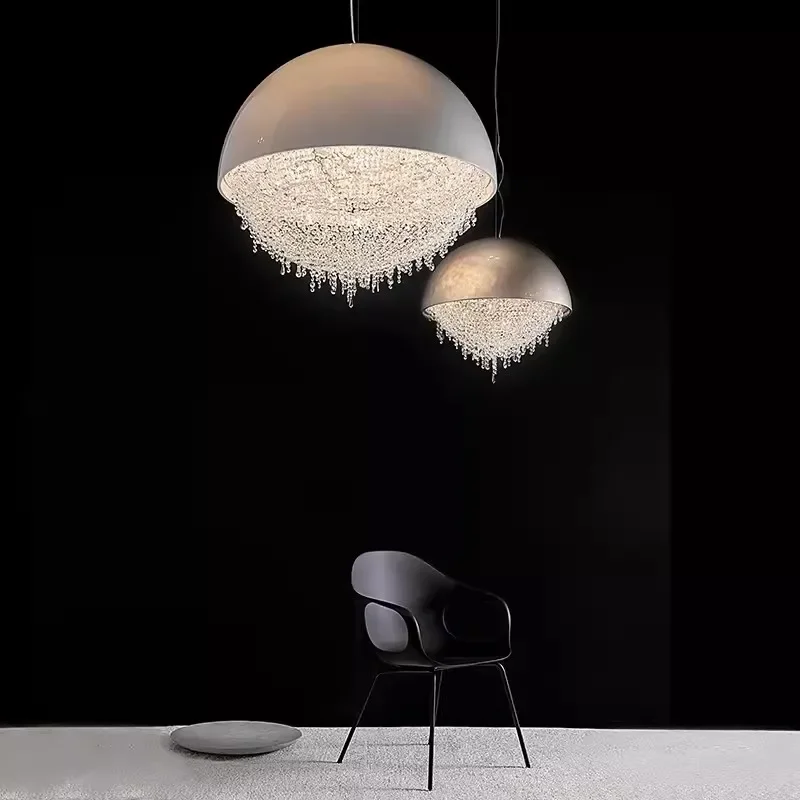 

Minimalist crystal lamp postmodern lamp Nordic living room lamp pendant lamp Restaurant bedroom pendant lamp
