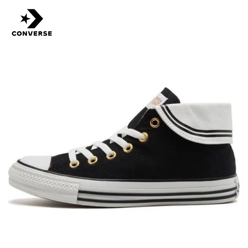 thumbnail image 1 of Zapatillas de lona de caña media Converse All Star SW OX resistentes al desgaste y con capacidad de absorción de impactos para hombres y mujeres, 1 of 5