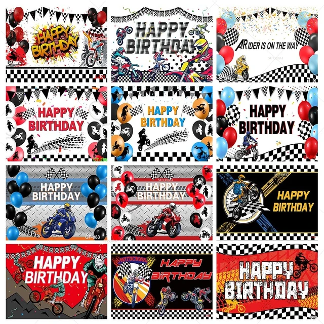 Corrida motocross tema decorações de aniversário bicicleta sujeira favo mel  centros mesa topper motocicleta festa favores para crianças meninos -  AliExpress