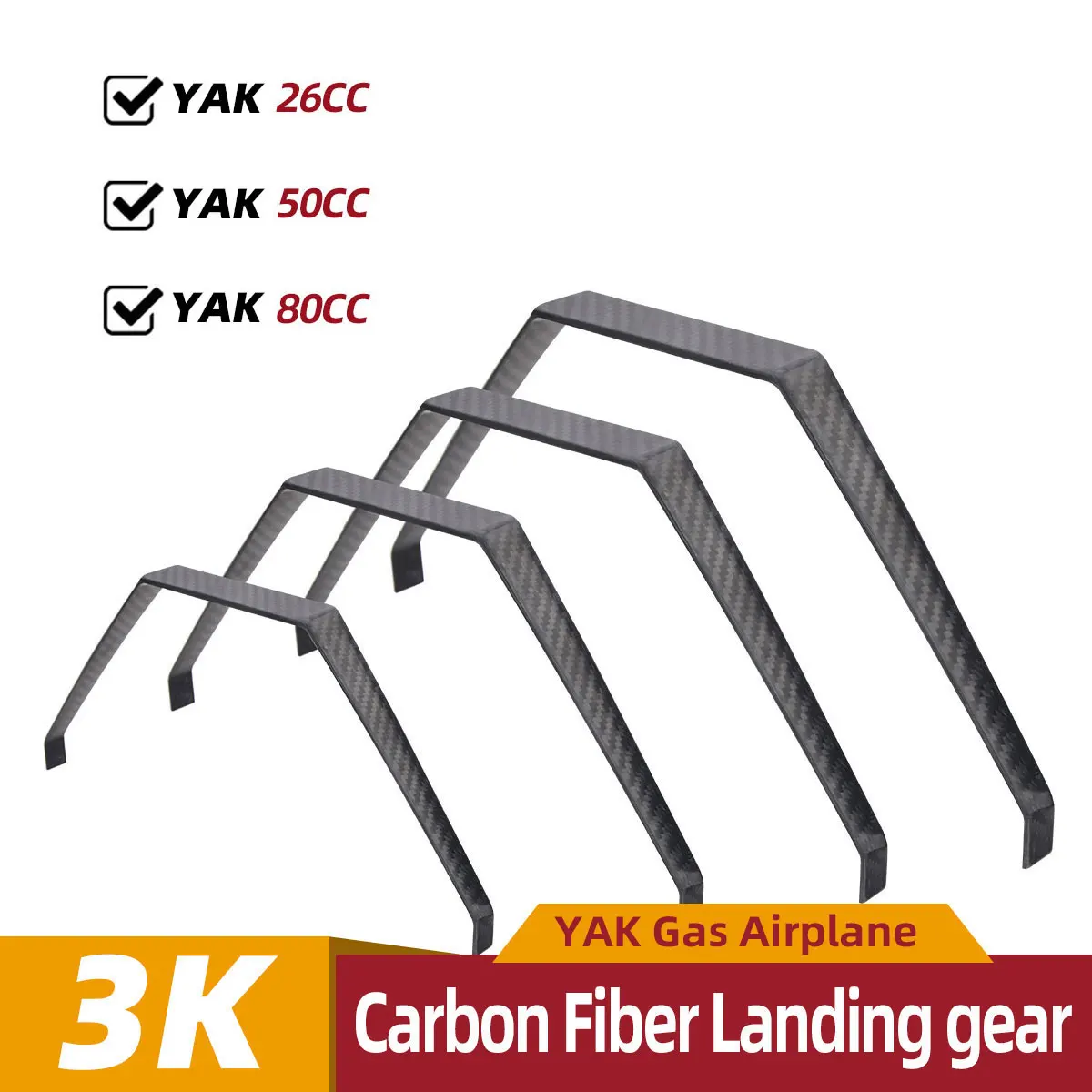 YAK 26CC /50CC /80CC RC Gas Flugzeug Modell Carbon Faser Fahrwerk Fahrwerk