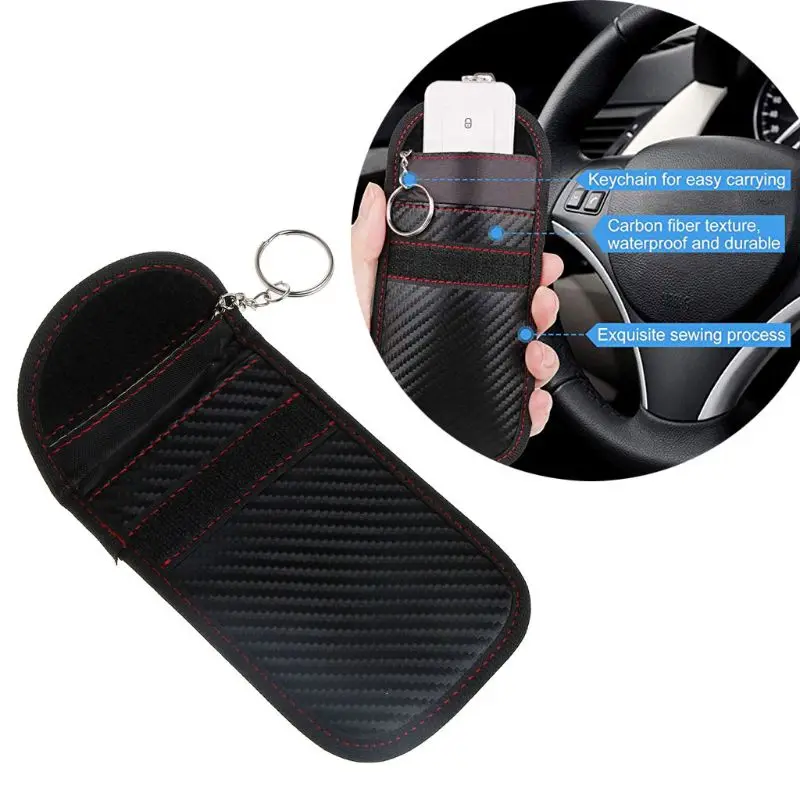 

Удобный автомобильный RFID-сигнал, блокирующий сумку Фарадея для брелока, протектора Фарадея