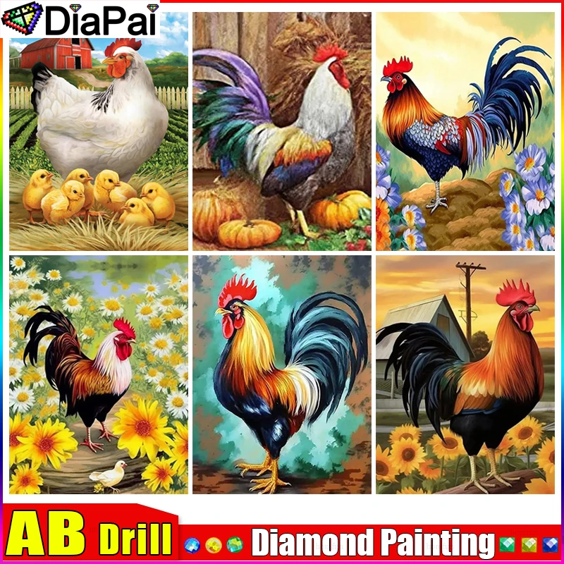 

Алмазная 5D Вышивка «животные, курица, Подсолнух»