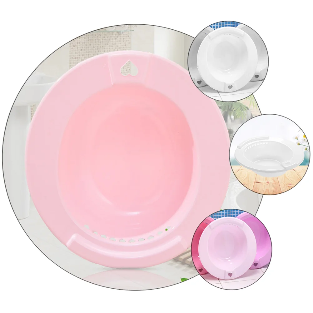2 Pcs Plastic Sitz Bath Portable Tub Basin for Pregnant Women Hip Bath Toilet Bidet Home Nursing Hot