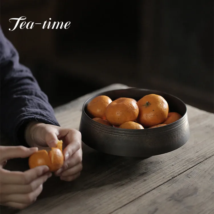 Handmade Iron Glaze Ceramic Tea Wash Bowl Washing Cup Bowl Water Storage Tea Cup Container Chinese Jianshui Ceremony