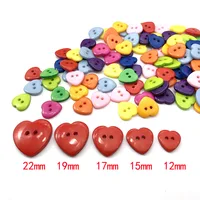 12-22mm Candy Color Heart 2-Holes Button Cartoon Resin Sewing Shirt Buttons for Diy Childern's Clothing Bag Kids Scrapbooking 1