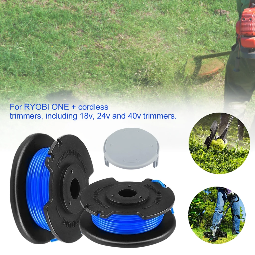 Linea Bobina Trimmer Per Ryobi One Plus Ac14Rl3A 18V 24V 40V Alimentazione Automatica Wireless Weeder Spool Sostituzione Linea Trimmer Con Coperchio