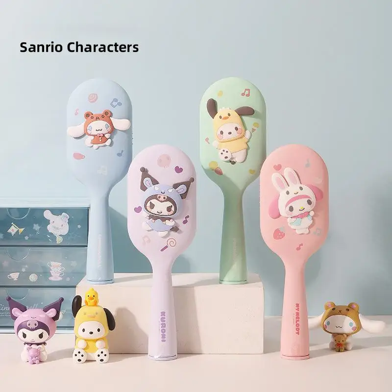 

Sanrio Kuromi мимелоди понравико щетки для волос Kawaii аниме мультфильм для девочек милые детские маленькие высококачественные портативные массажные щетки