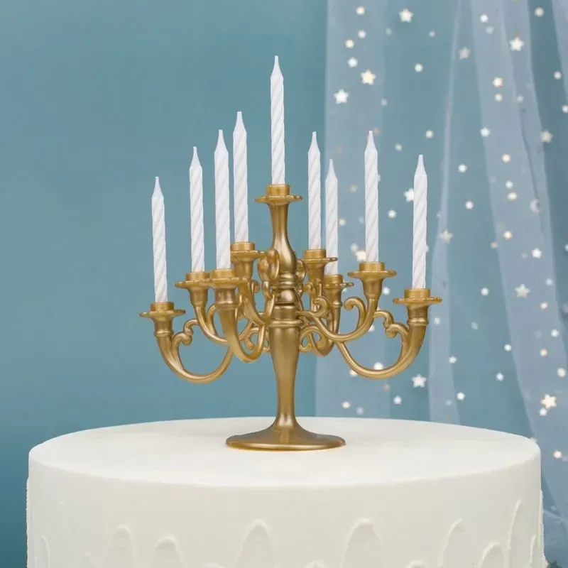 Candle Holders Plastic Candle Holders Colorful Cake Decoration stick Set for Kids Adults Birthday Party