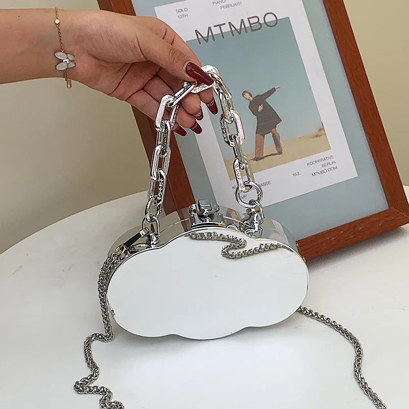 Cloud Shape Metal Lipstick Bag For Women Dinner Bag Designer Shell High Quality Shoulder Bags Luxury Purses Crossbody shoulder bags women evening bag