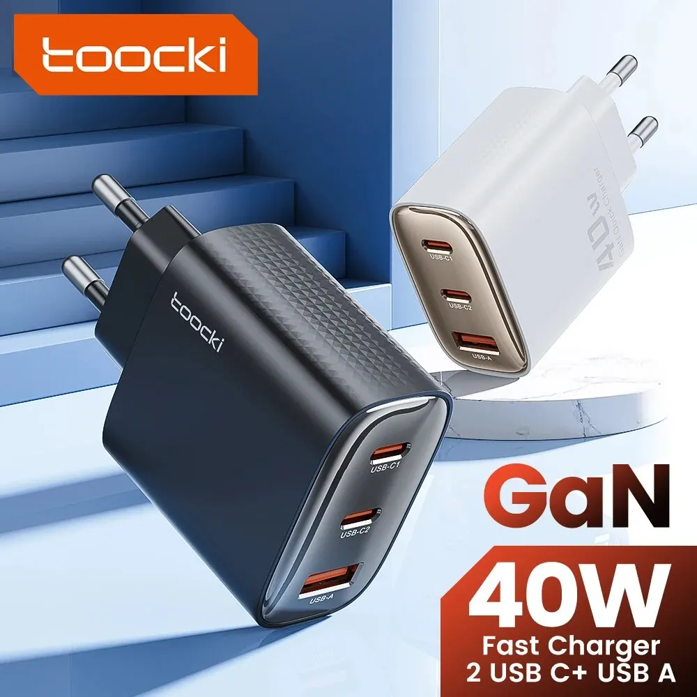 Toocki 40W GaN Dual USB-C Quick Charge 4.0 Fast Charger