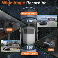 4K Dash Cam for Cars Car Camera Dash Cam WIFI Camera for Car Front and Rear Dash Camera Black Box 24H Parking Mode Recorder - Image 3