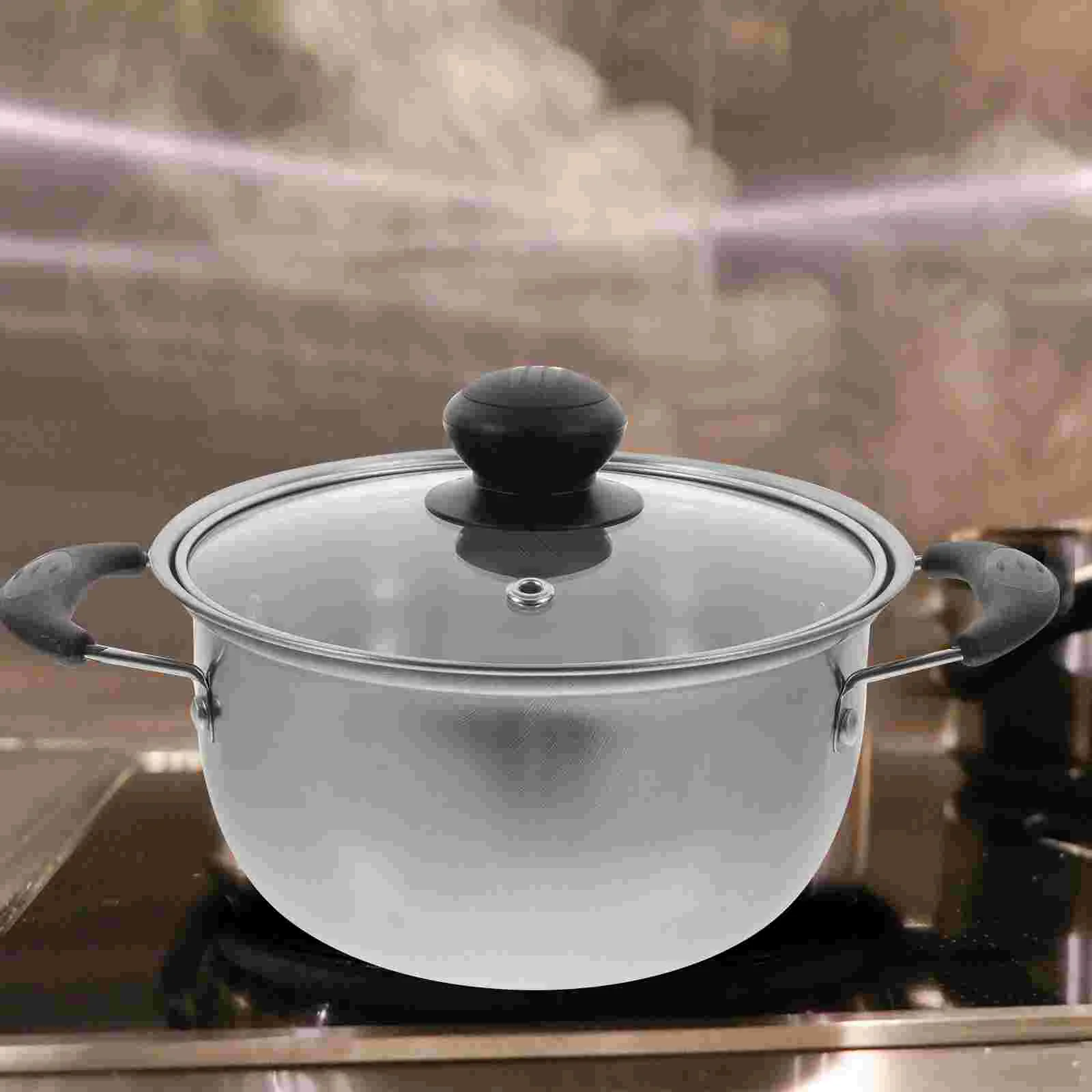 

Pot Soup Cooking Stainless Steel Stock Lid Pan Pasta Kitchen Milk Cookware Saucepan Noodle Stew Noodles Stockpot Boiling Hot
