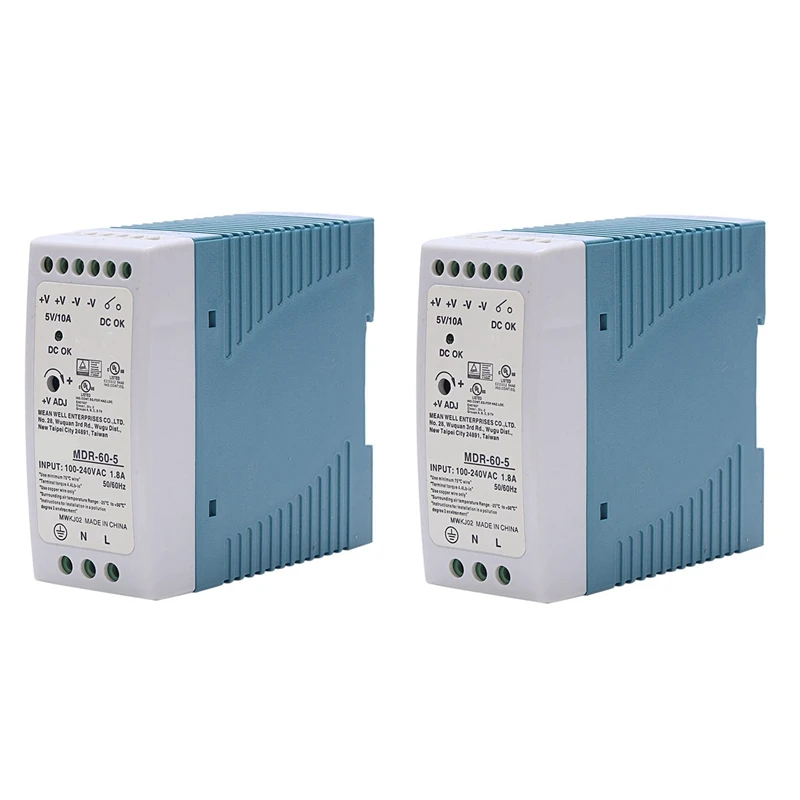 

4X MDR-60 5V 60W Din Rail Power Supply Ac-Dc Driver Voltage Regulator Power Suply 110V 220V