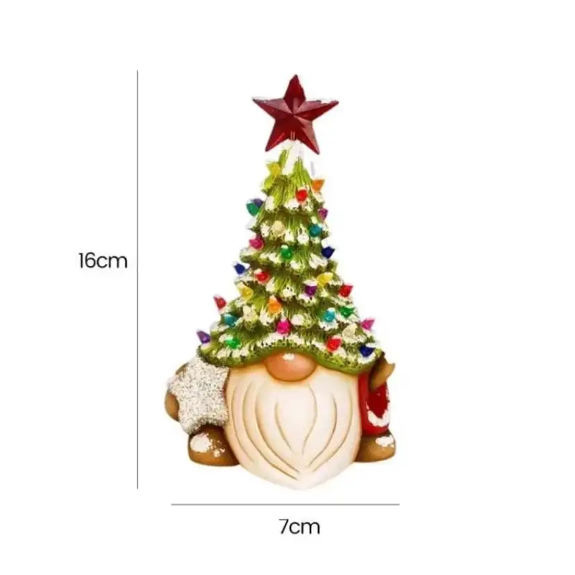 1 Pcs Christmas Dwarfs Christmas Tree Sculpture Decoration Desktop Party Holiday Decoration Christmas Crafts Ornament