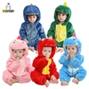 MICHLEY NEW Carnival Blue Dragon Baby Rompers Winter Costume Clothes Cartoon Jumpsuit Bodysuits Overall For Girl Boy Bebe 2-36M