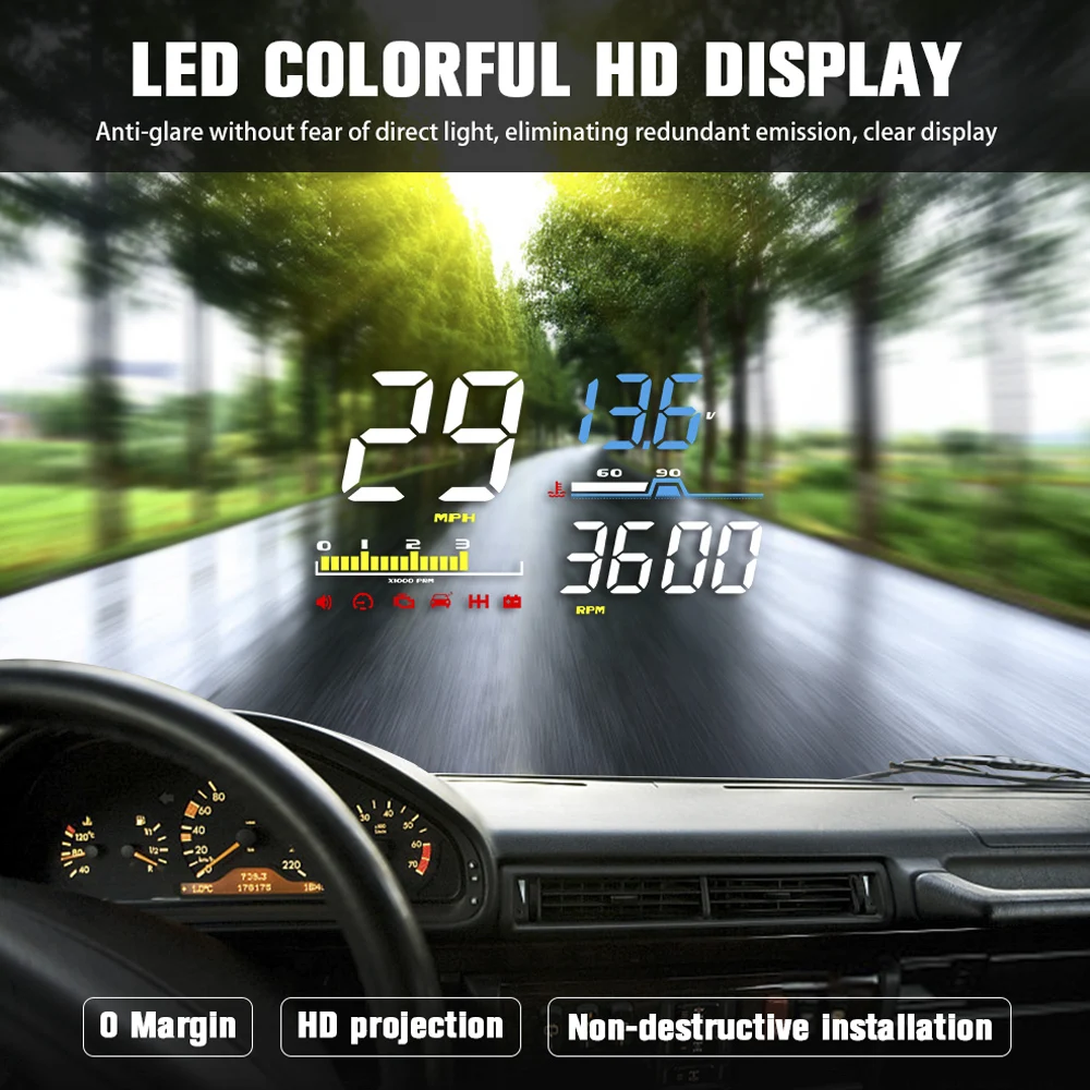 NOYAFA NF-D5000 LED ڵ  ÷,  ũ , HUD  溸 ӵ,  ׼