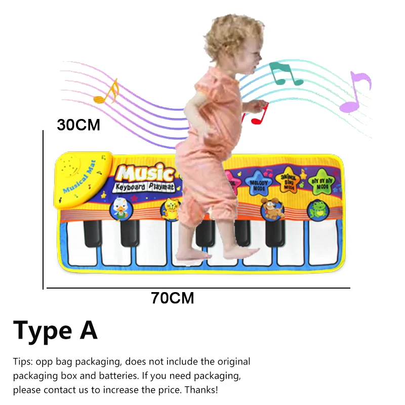 Kids Musical Carpet Baby Toddlers Fitness Keyboard Piano Mat Music Play Instrument Montessori Education Toys Gift for Girl Boy