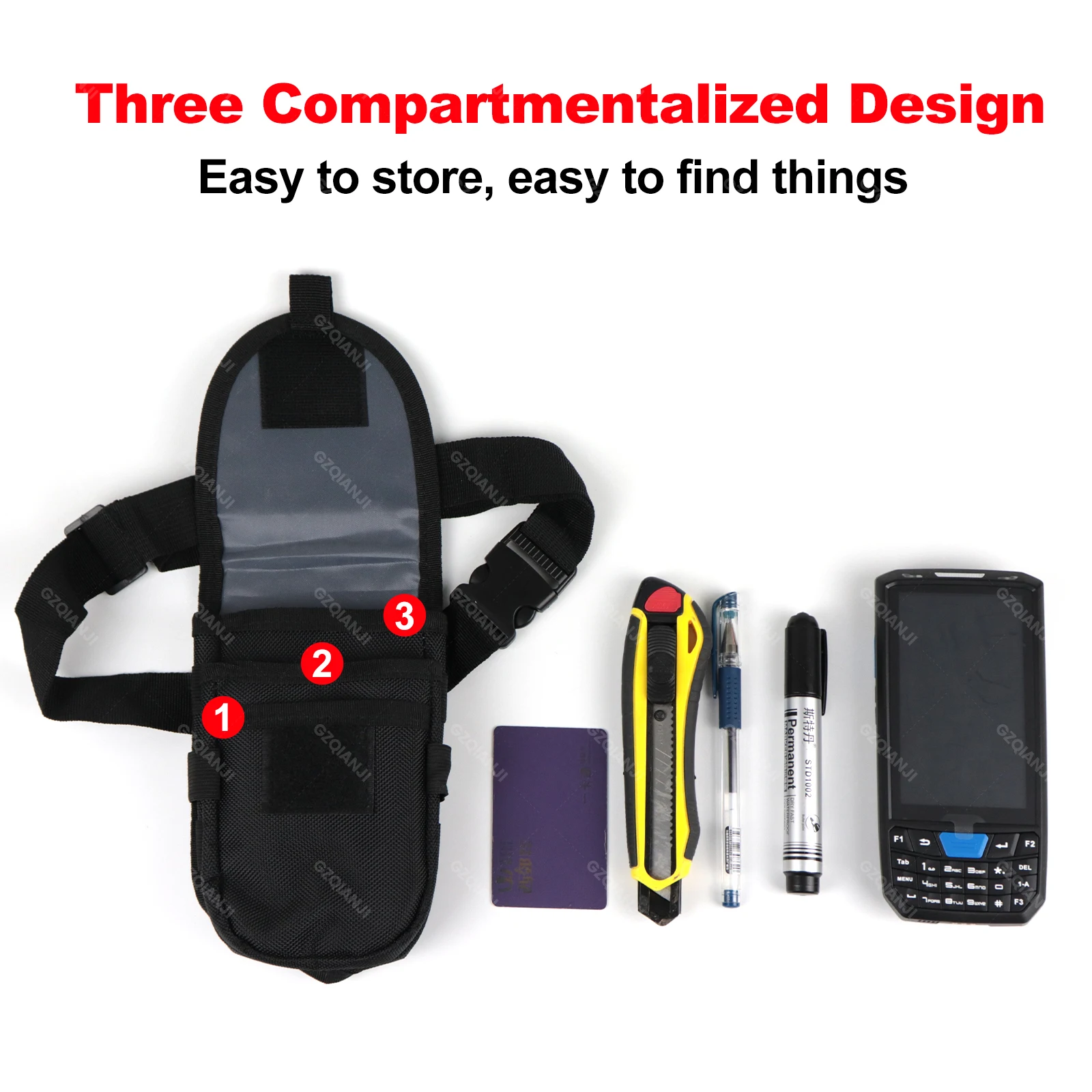 Universal Waist Belt Case Bag Phone POS PDA Holder Outdoor Camping Nylon Pouch Holster Cover for 4.7-7.2 Inch Honeywell PDA