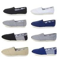 Casual Canvas Shoes For Men And Women Solid Color Toms Crossbody Shoes Lazy Slip-On Sneakers Adults Footwear From China