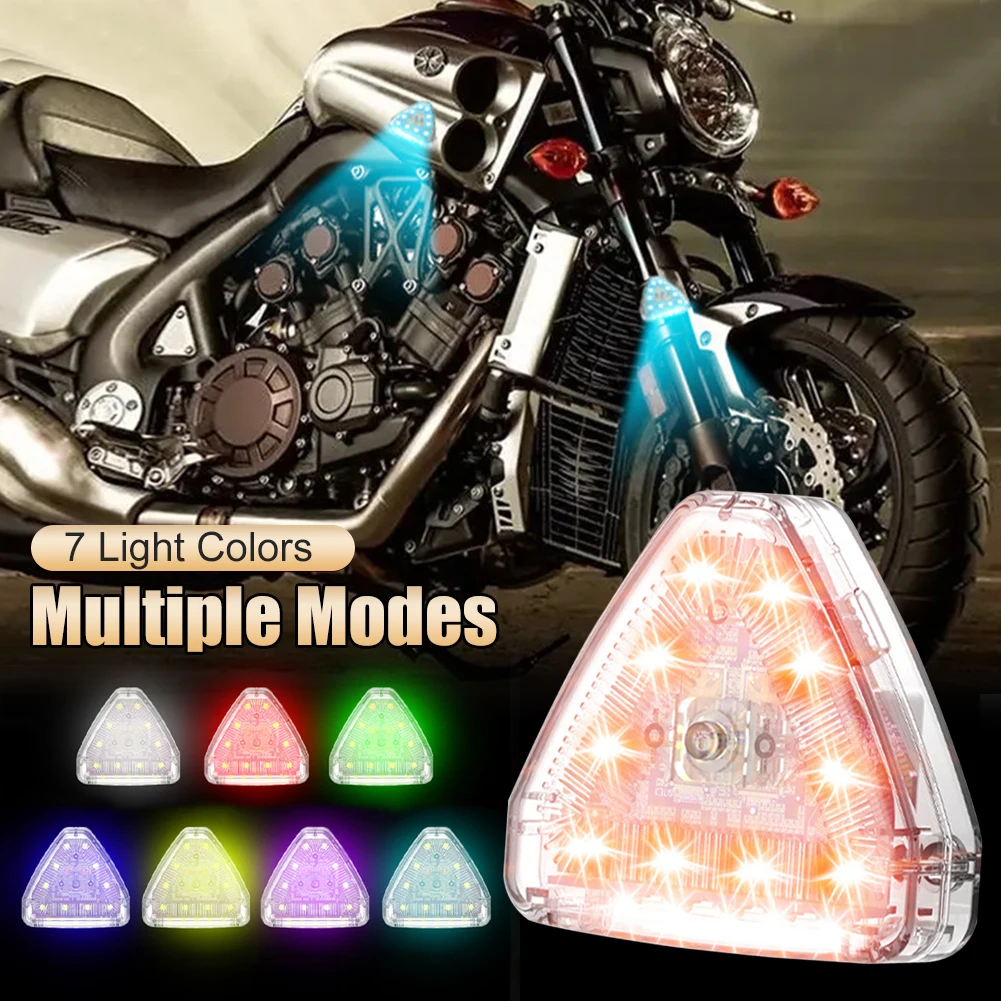 

Motorcycle LED Strobe Light High Brightness Led Flashing Warning Signal Light Motor USB Rechargeable Anti-Collision Brake Light