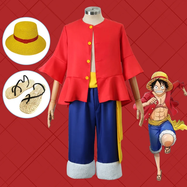 Déguisement One Piece Cosplay Monkey D. Luffy Chapeau De Paille Taille  Unique