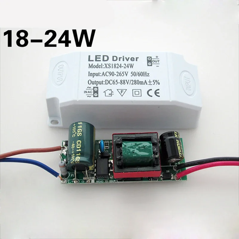 AC90~265V 3~24W LED Driver Power Supply Adapter Transformer For LED Lights 3W 4-7W 8-12W 13-18W 18-24W Power Tools 1PC