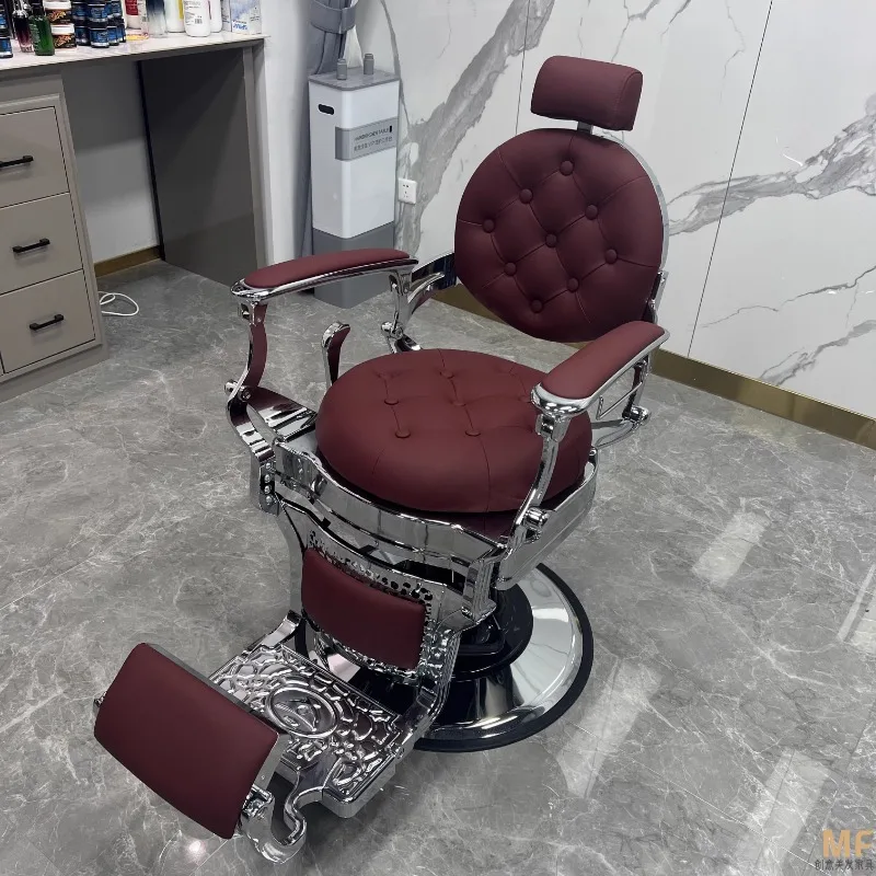 Salon Put Down Barber Chair Oil-head Special Beauty Barber Chair Recliner Dyeing Shaving Salon Silla De Barbero Spa Furniture