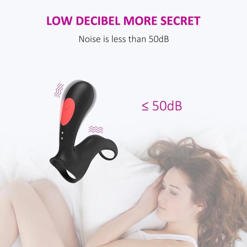 Vibrating Penis Ring For Delay Ejaculation Adult Sex Toy For Men_voghion.com