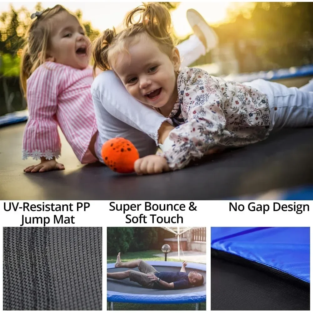 14FT Trampoline with Balance Bar & Basketball Hoop,1.4MM Thickened Recreational Trampoline, Heavy Duty Outdoor Trampoline 6