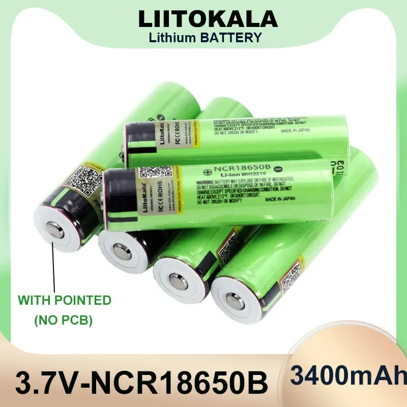 Hot Liitokala Nuova Batteria Ricaricabile Al Litio Ncr18650B 3.7V 3400 Mah 18650 Con Batterie A Punta (Senza Pcb)