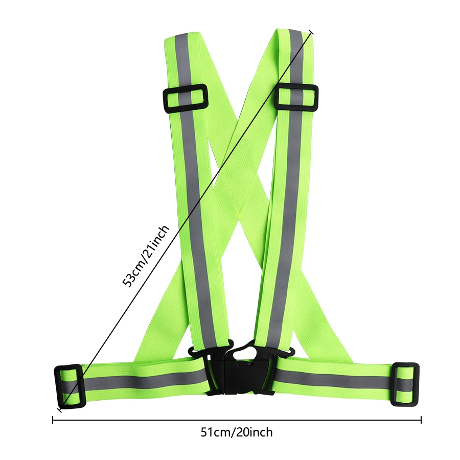 safety vests outdoor adjustable safety vests night walking highlight reflective vest lightweight biking safety straps waterproof running gear