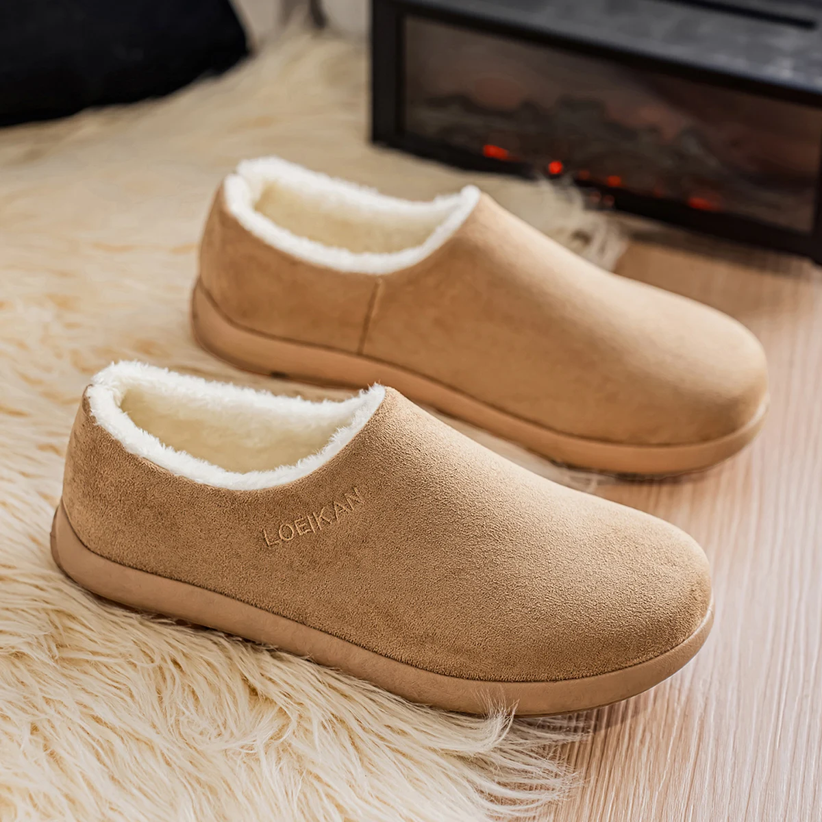 2025 men's new style snow boots, lined with fleece for warmth and cold resistance, cotton boots and cotton slippers, versatile,