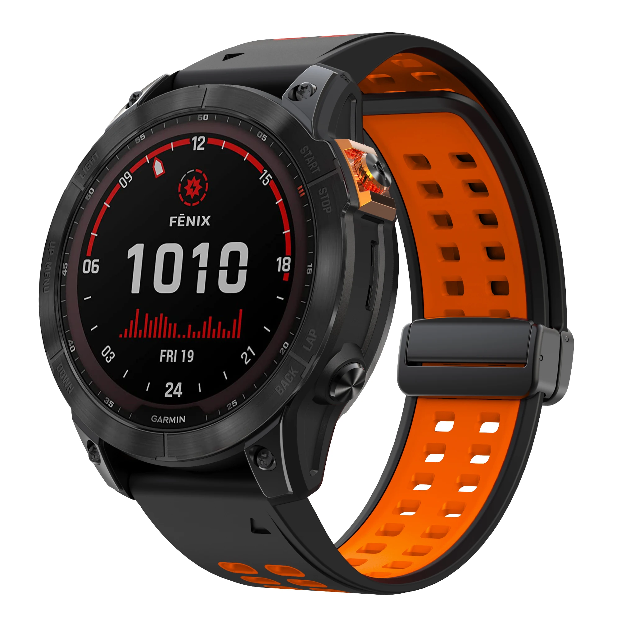 Two-Tone Magnetic Silicone Sports Strap - QuickFit 22/26mm Replacement Band