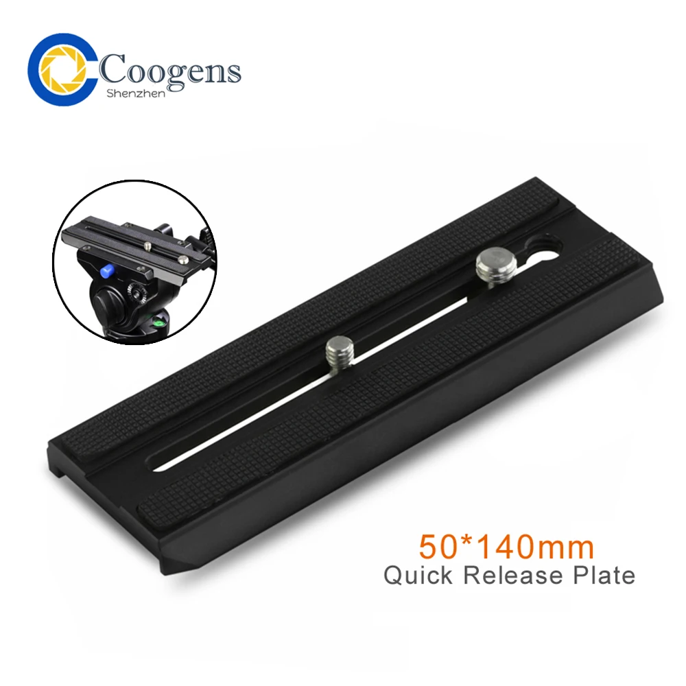 

50*140mm Quick Release Sliding Plate Camera Adapter for Tripod Manfrotto 501 503 701HDV MH055M0-Q5 1/4 Screw DSLR Accessories