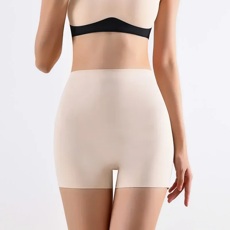High Waist Safety Knicker Women Shorts Under Skirt Underwear Panties Breathable Boxer Briefs Cycling Short Ice Silk Seamless