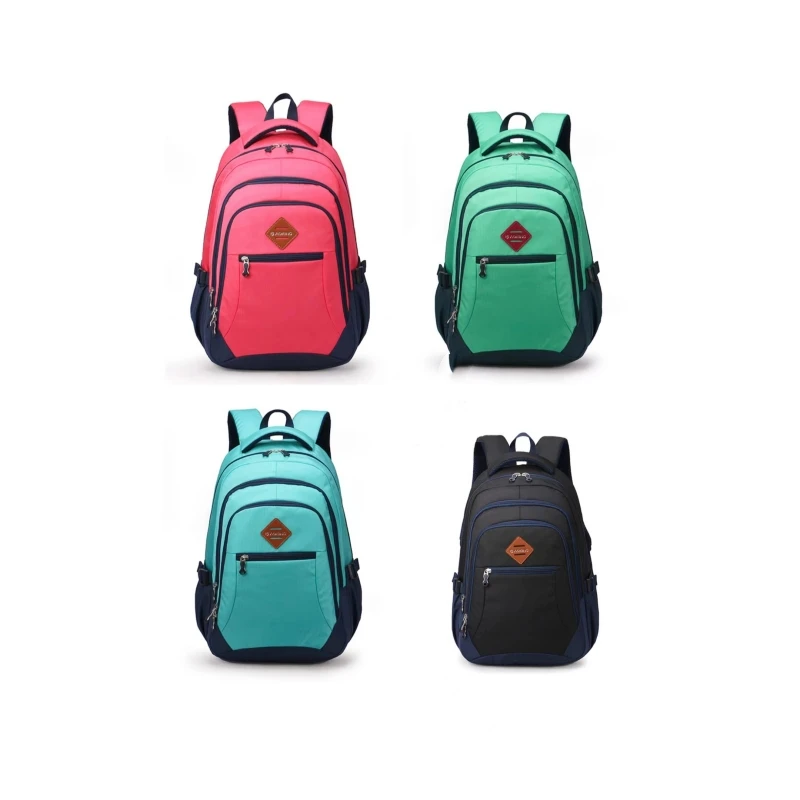 Backpack Waterproof Polyester Backpack for Men and Women One-shoulder Portable Computer bag Schoolbag