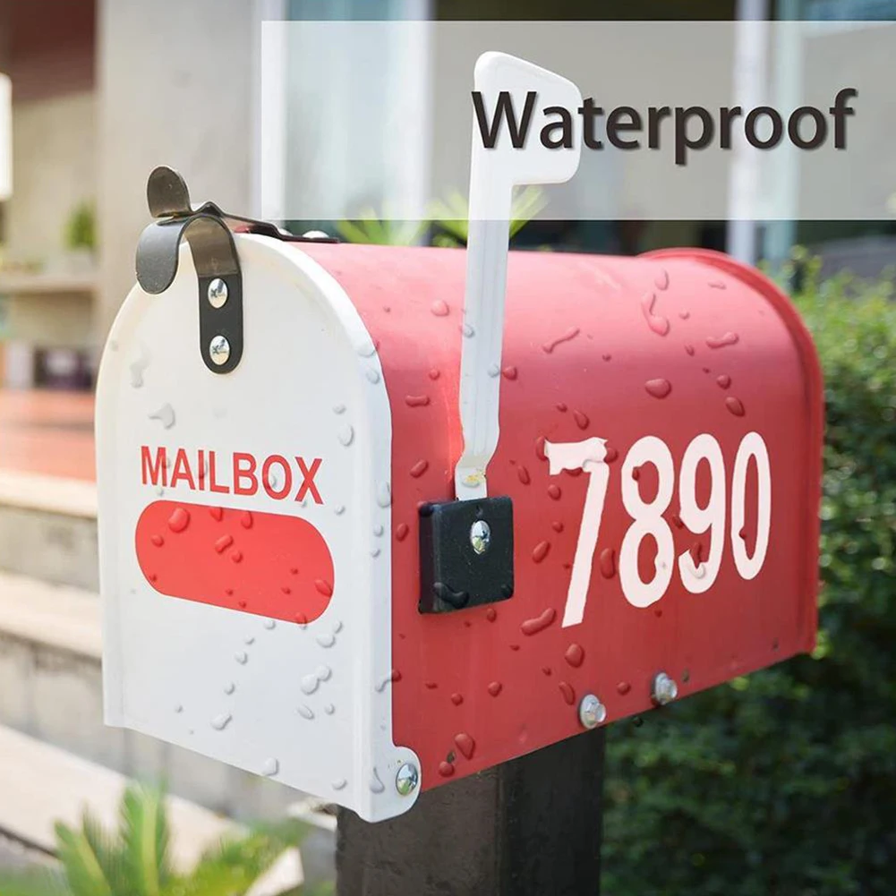 Fluorescent Stickers Luminous Wall Stickers Luminous Switch Stickers 4 Sheets/pack Reflective Mailbox Number Sticker