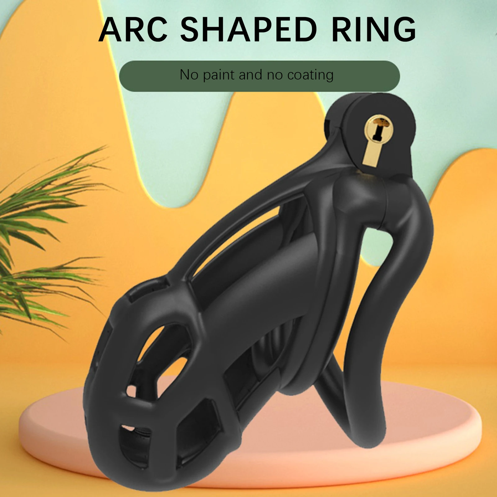 Kafes, halkalar, kilit ve anahtarları içeren tam iffetlik kafesi seti