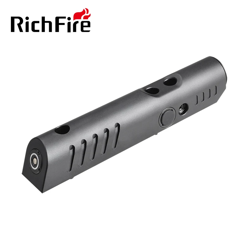 Richfire 2 in 1 Com Hunting Tactical Flashlight Ultra Bright 1300LM White Magnet Rechargerable Torch Light for Outdoor Sports