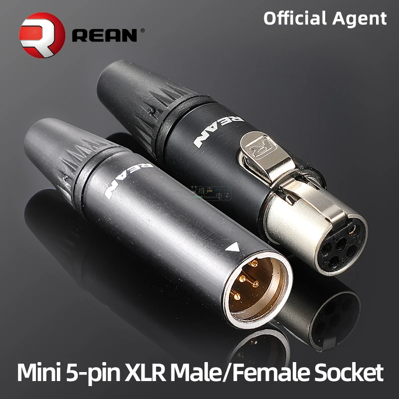 NEUTRIK's REAN Tiny XLR Cable Connector Male Female 3 4 5 Pin Mini XLR ...