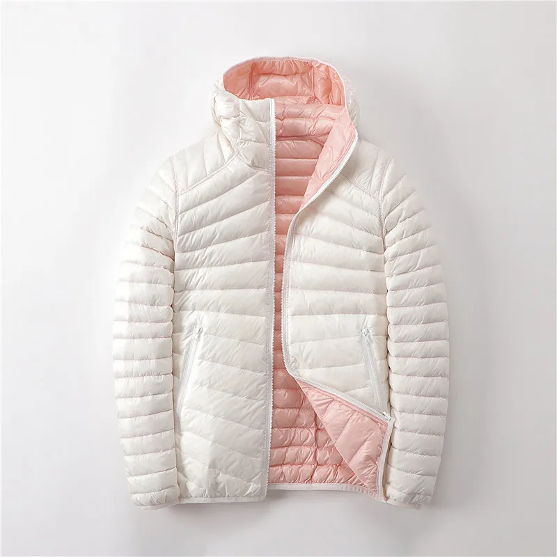 ダウンジャケット・コート SATUR W 2Way color duck down padding light gray SATUR | 세터 | (W) 2-Way 칼라 덕 다운 패딩 라이트 그레이