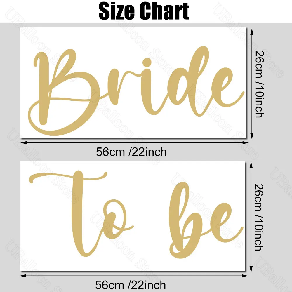 Striscione Scritta 'Bride To Be' Oro | Pre-incordato Per Addio Al Nubilato E Feste