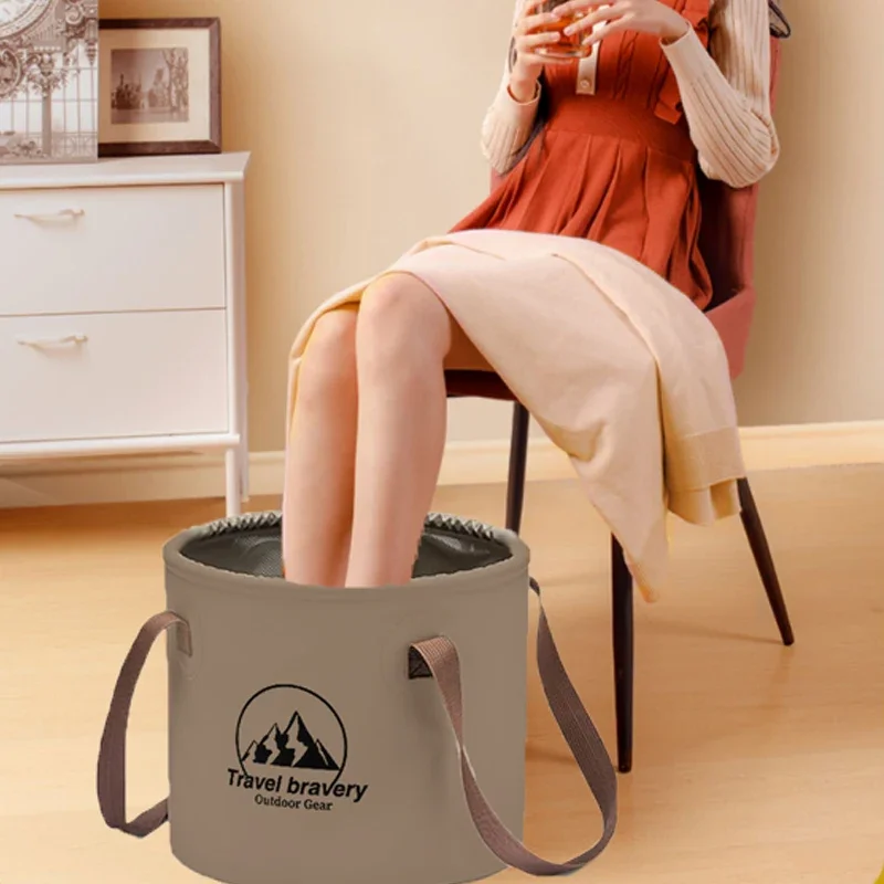 Multifunctional Folding Bucket 5L/10L/20L Portable Baby Bath Tub Insulated Shower Bag for Travel Camping Outdoor