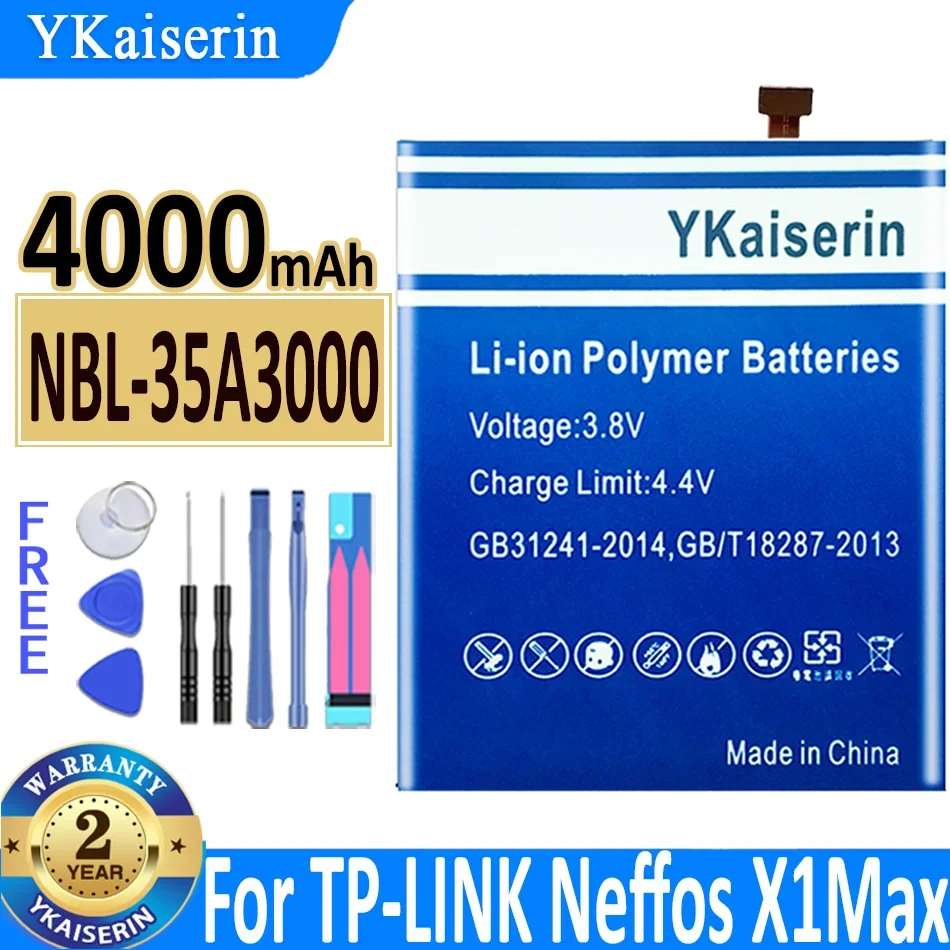 

4000mAh YKaiserin Battery 100% New Top Brand NBL-35A3000 Battery for TP-link Neffos X1Max X1 Max TP903A TP903C Bateria