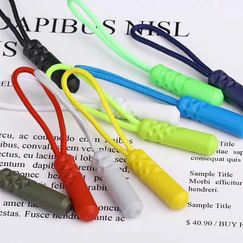 10pcs/set 10 Color Zippers Pull Puller End Fit Rope Tag Replacement Clip Broken Buckle Fixer Suitcase Tent Backpack Zipper Cord