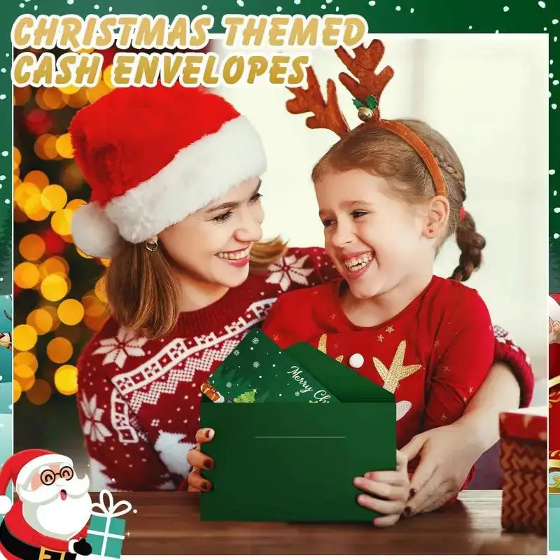 Weihnachten Folding Banknote Karte Weihnachten Santa Claus Geld Karte Umschlag Frohe Weihnachten Dekorationen Für Home Navidad Noel Natal – Detail 14