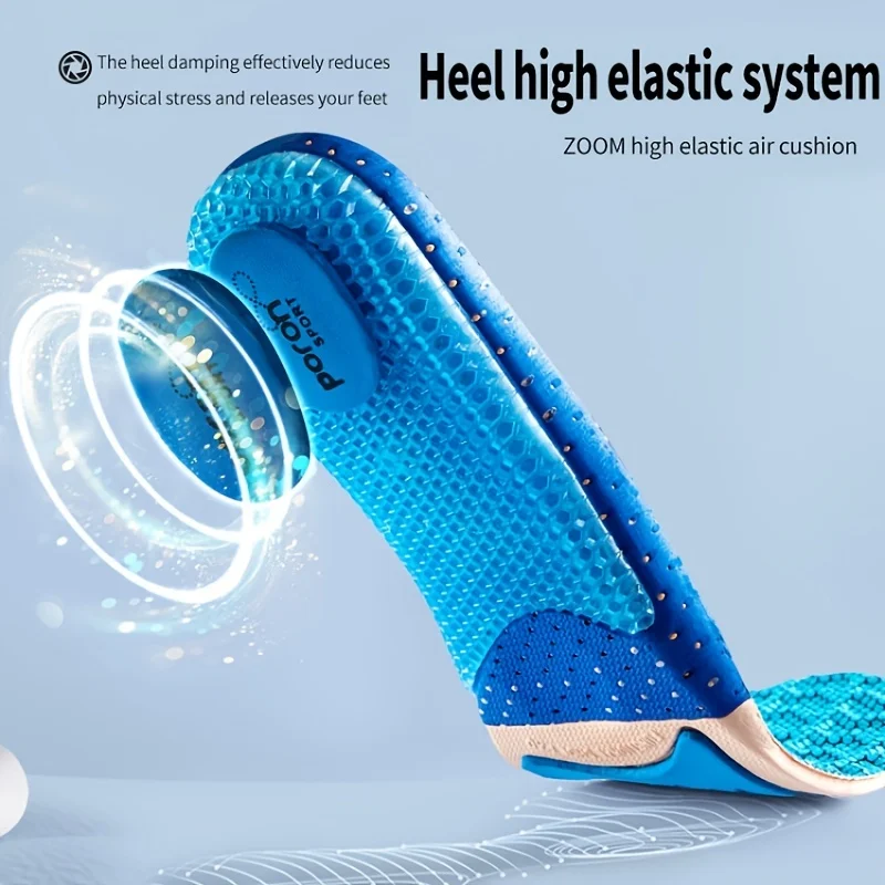 Silicone Insoles for Shoes Men Women for Feet Shock-absorbing Baskets Sport Running Shoe Sole